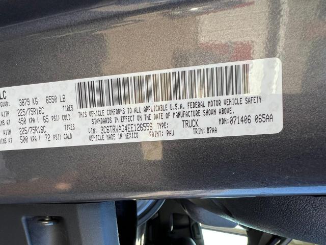 3C6TRVAG4EE126556 - 2014 RAM PROMASTER 1500 STANDARD ნაცრისფერი ფოტო 10