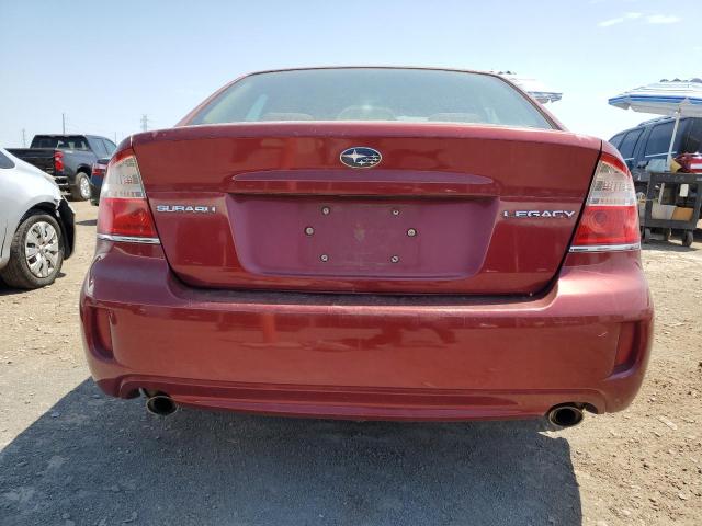 4S3BL616997217475 - 2009 SUBARU LEGACY 2.5I MAROON photo 6