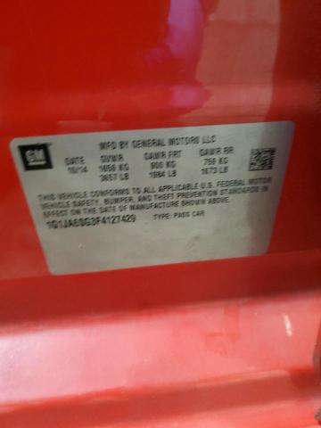 1G1JA6SG3F4127429 - 2015 CHEVROLET SONIC LS 红色 照片 12