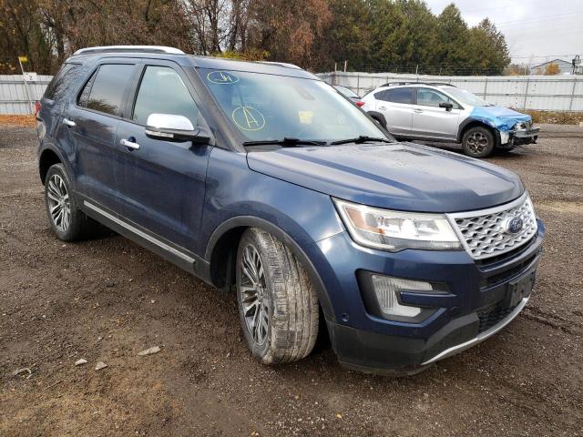 1FM5K8HT2HGA38356 - 2017 FORD EXPLORER PLATINUM BLUE photo 1