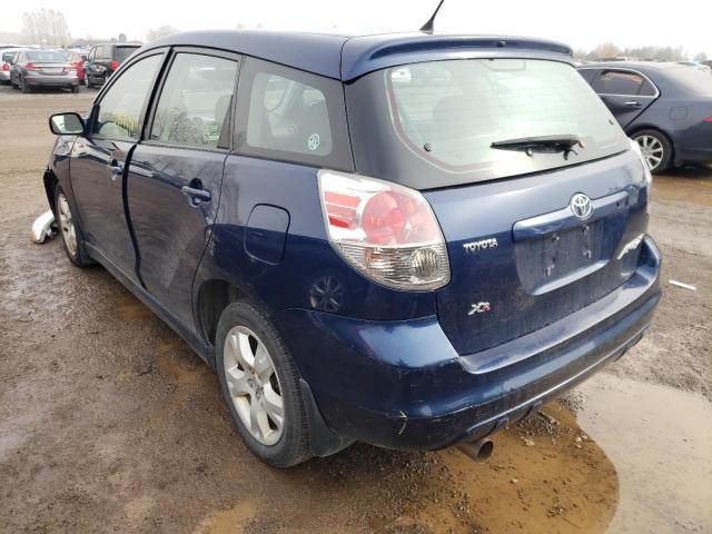 2T1KR32E68C709493 - 2008 TOYOTA COROLLA MA XR BLUE photo 3