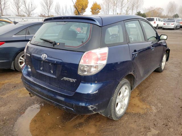 2T1KR32E68C709493 - 2008 TOYOTA COROLLA MA XR BLUE photo 4