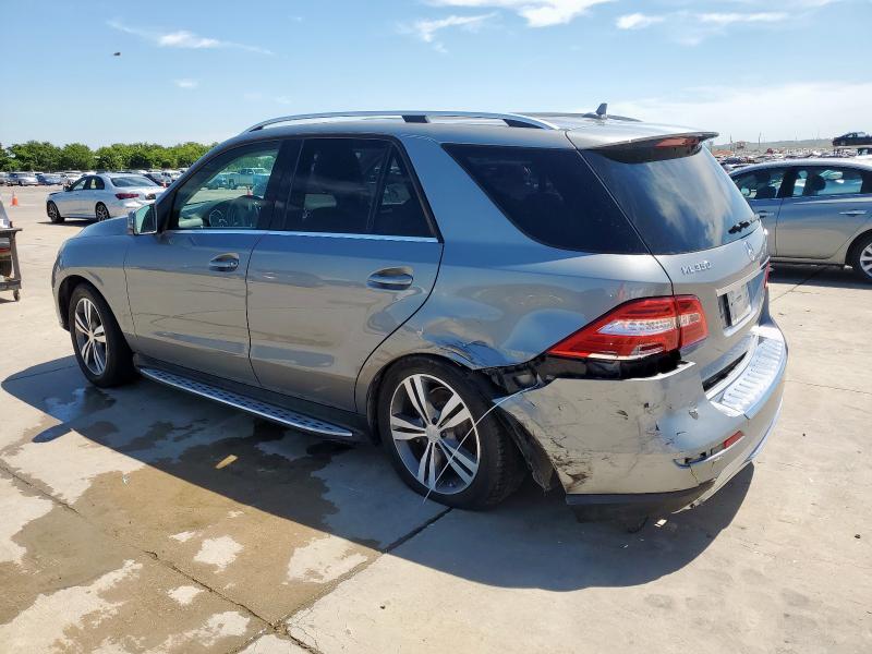 4JGDA5HBXEA350248 - 2014 MERCEDES-BENZ ML 350 4MATIC GRAY photo 2