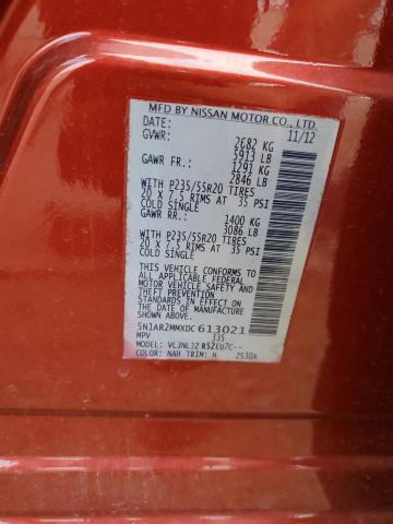 5N1AR2MMXDC613021 - 2013 NISSAN PATHFINDER S Kırmızı fotoğraf 13