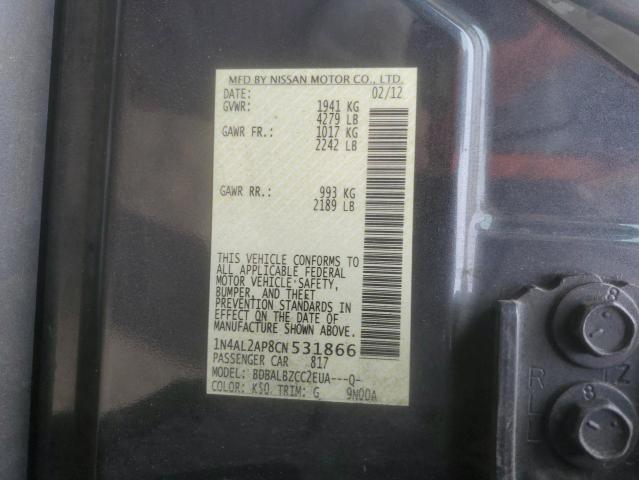 1N4AL2AP8CN531866 - 2012 NISSAN ALTIMA BASE 灰色 照片 13