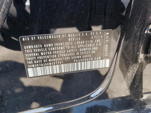 3VW2K7AJ5EM357291 - 2014 VOLKSWAGEN JETTA BASE BLACK photo 13