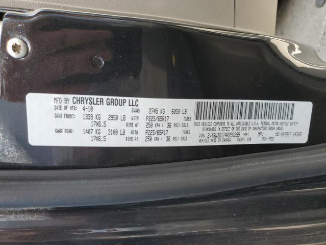 2V4RW3D17AR296299 - 2010 VOLKSWAGEN ROUTAN SE BLACK photo 12