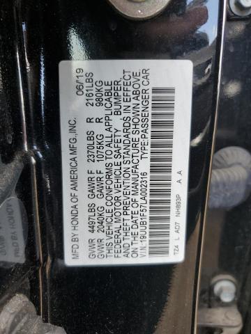 19UUB1F57LA002316 - 2020 ACURA TLX TECHNOLOGY BLACK photo 12