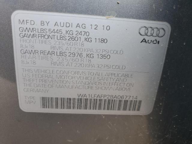 WA1LFAFP2BA067714 - 2011 AUDI Q5 PREMIUM PLUS SILVER photo 13