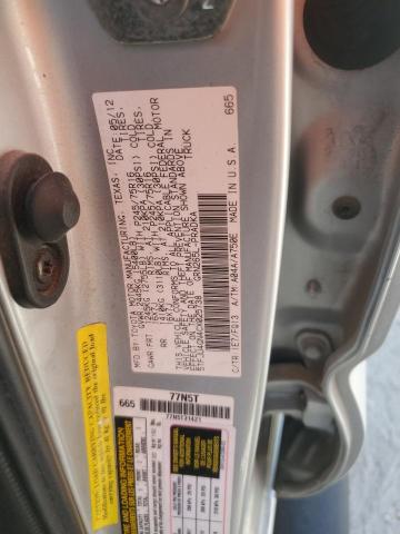 5TFJU4GN4CX025738 - 2012 TOYOTA TACOMA DOUBLE CAB PRERUNNER SILVER photo 12