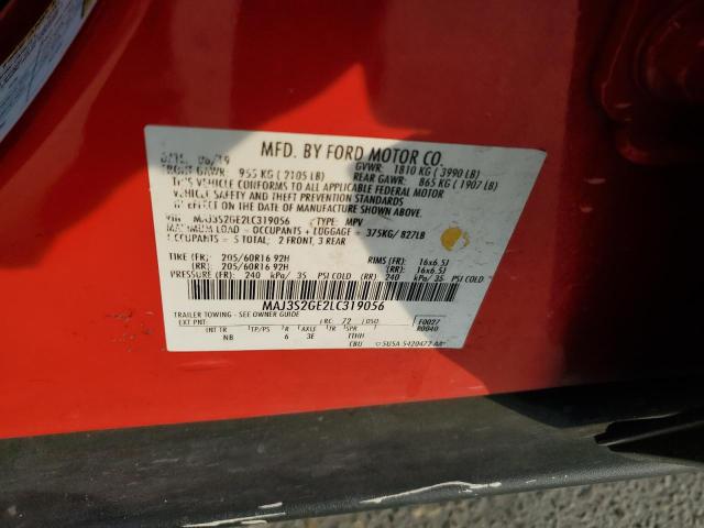 MAJ3S2GE2LC319056 - 2020 FORD ECOSPORT SE 红色 照片 13