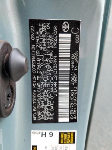 JTDKAMFU2N3183494 - 2022 TOYOTA PRIUS NIGHT SHADE Turkuaz fotoğraf 12