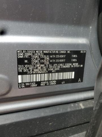 2T3P1RFV3RW460524 - 2024 TOYOTA RAV4 XLE SILVER photo 12