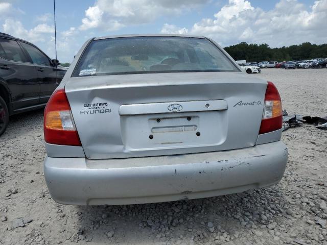 KMHCG45C72U355726 - 2002 HYUNDAI ACCENT GL SILVER photo 6