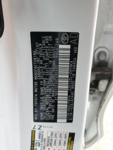 2T1KR32E68C692405 - 2008 TOYOTA COROLLA MA XR WHITE photo 12