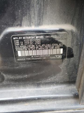 ML32A4HJ9EH019328 - 2014 MITSUBISHI MIRAGE ES CHARCOAL photo 12