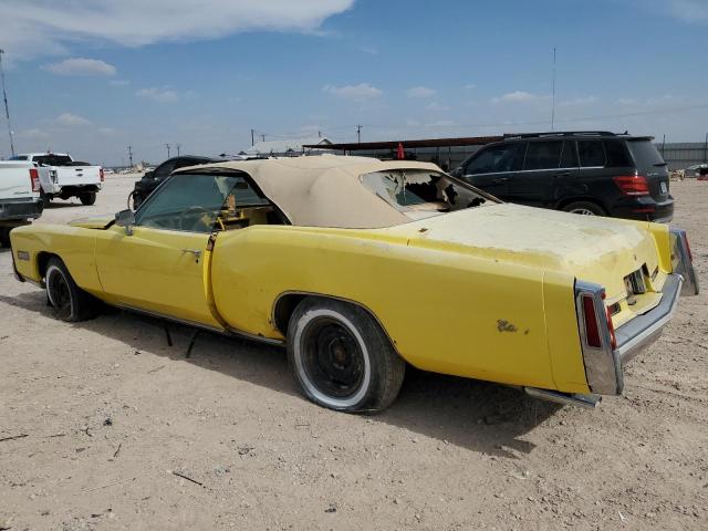 6L67S5Q406912 - 1975 CADILLAC EL DORADO YELLOW photo 2