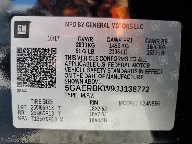 5GAERBKW9JJ138772 - 2018 BUICK ENCLAVE ESSENCE 石墨色 照片 14