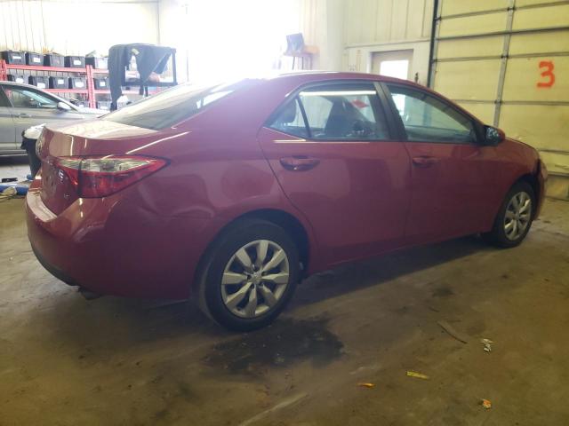 2T1BURHE3GC704999 - 2016 TOYOTA COROLLA L RED photo 3