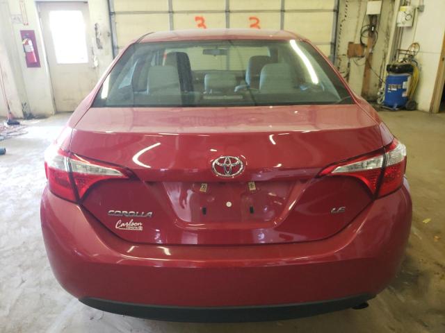 2T1BURHE3GC704999 - 2016 TOYOTA COROLLA L RED photo 6