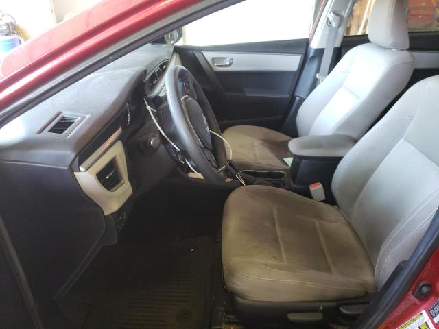 2T1BURHE3GC704999 - 2016 TOYOTA COROLLA L RED photo 7