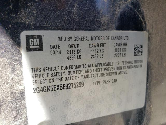 2G4GK5EX5E9275299 - 2014 BUICK REGAL ლურჯი ფოტო 12