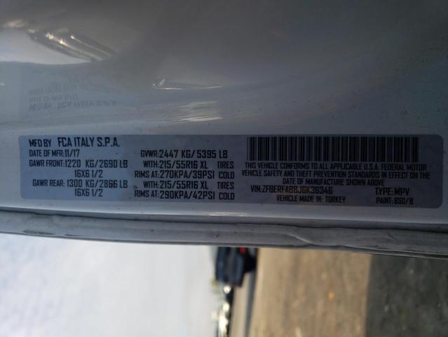 ZFBERFAB8J6K36346 - 2018 RAM PROMASTER თეთრი ფოტო 14