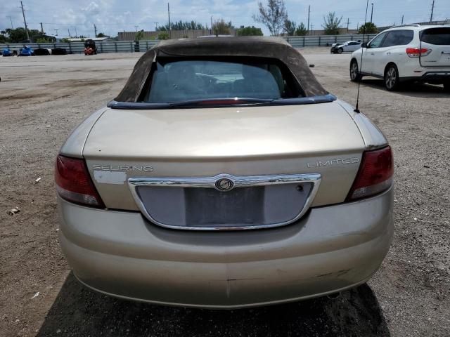 1C3EL65R84N121640 - 2004 CHRYSLER SEBRING LIMITED BEIGE photo 6