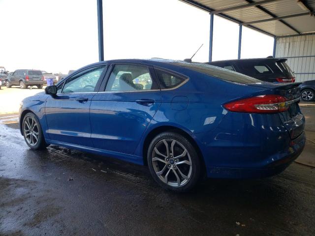 3FA6P0HD9HR382494 - 2017 FORD FUSION SE BLUE photo 2