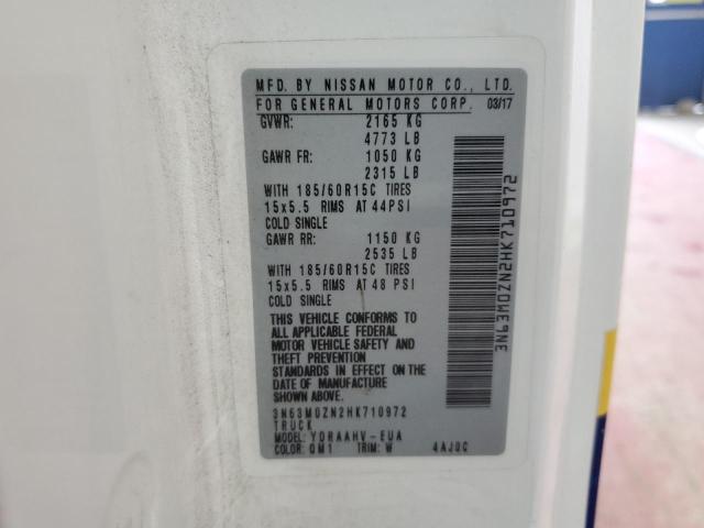 3N63M0ZN2HK710972 - 2017 CHEVROLET CITY EXPRE LT 白色 照片 13