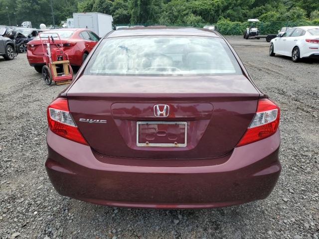 2HGFB2F82CH531411 - 2012 HONDA CIVIC EX BURGUNDY photo 6