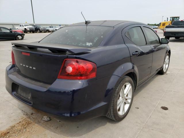 1C3CDZEG8CN115551 - 2012 DODGE AVENGER SXT BLUE photo 4