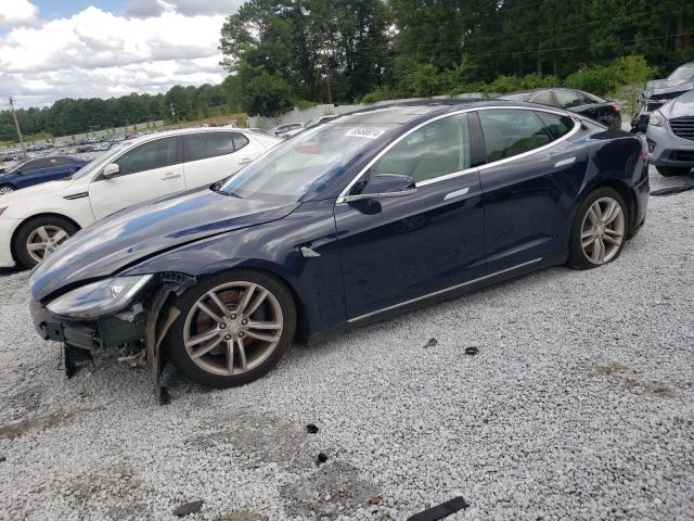 5YJSA1H11EFP50394 - 2014 TESLA MODEL S ლურჯი ფოტო 1