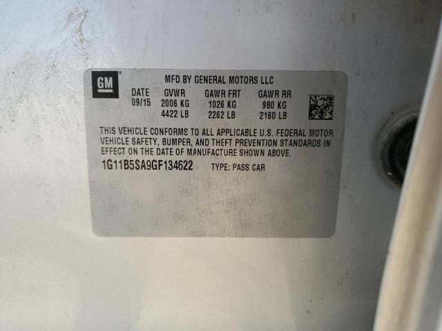 1G11B5SA9GF134622 - 2016 CHEVROLET MALIBU LIM LS SILVER photo 12