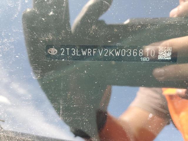 2T3LWRFV2KW036810 - 2019 TOYOTA RAV4 LE Boz foto 13