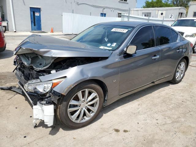 JN1BV7APXFM343675 - 2015 INFINITI Q50 BASE GRAY photo 1