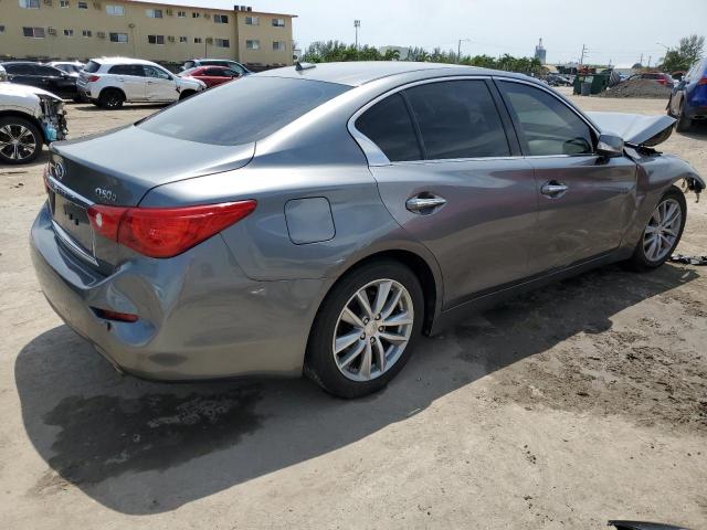 JN1BV7APXFM343675 - 2015 INFINITI Q50 BASE GRAY photo 3