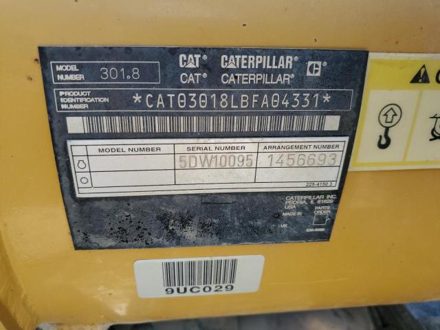 CAT03018LBFA04331 - 2009 CATERPILLAR EXCAVATOR YELLOW photo 10