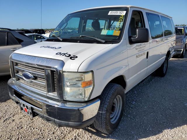 1FBSS31L69DA52465 - 2009 FORD ECONOLINE E350 SUPER DUTY WAGON WHITE photo 2