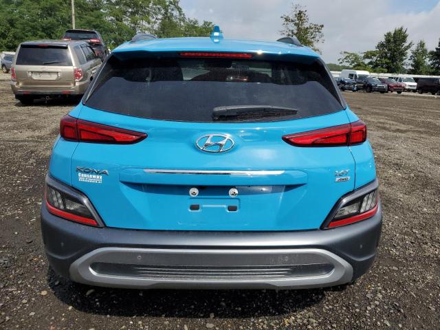 KM8K5CA31NU840191 - 2022 HYUNDAI KONA LIMITED BLUE photo 6