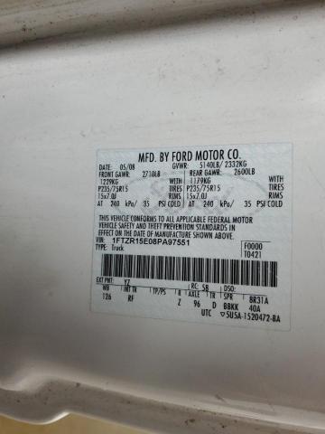 1FTZR15E08PA97551 - 2008 FORD RANGER SUPER CAB WHITE photo 12