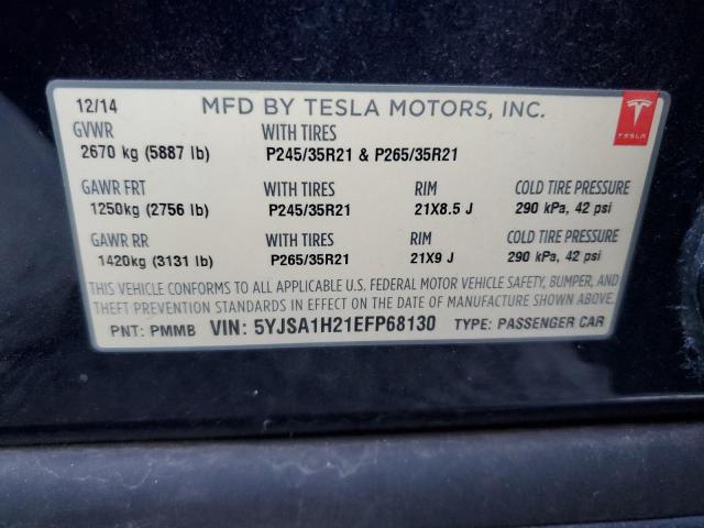 5YJSA1H21EFP68130 - 2014 TESLA MODEL S Qara foto 12