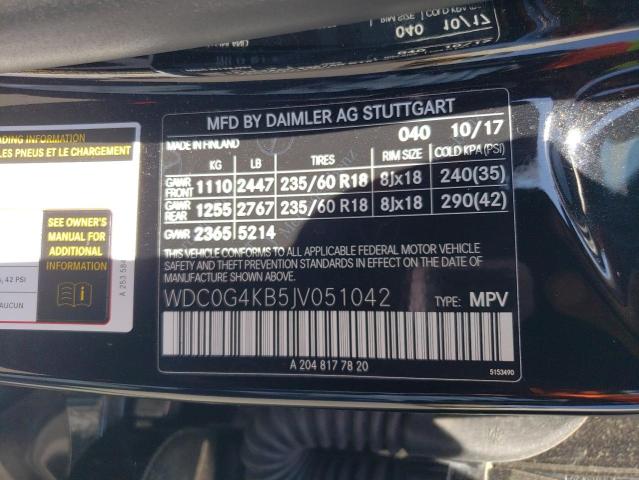 WDC0G4KB5JV051042 - 2018 MERCEDES-BENZ GLC 300 4MATIC BLACK photo 12