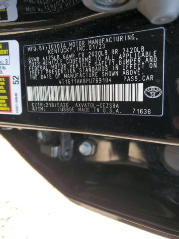 4T1G11AK8PU769104 - 2023 TOYOTA CAMRY SE NIGHT SHADE BLACK photo 13