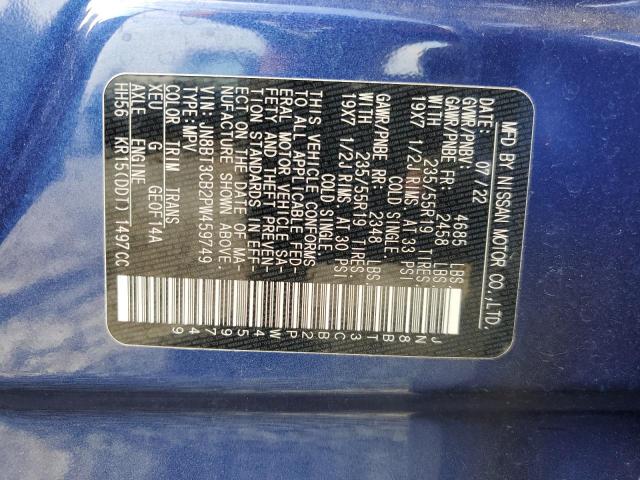 JN8BT3CB2PW459749 - 2023 NISSAN ROGUE SL BLUE photo 14