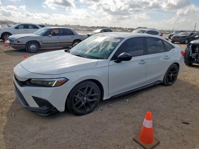 2HGFE2F52NH501325 - 2022 HONDA CIVIC SPORT WHITE photo 1