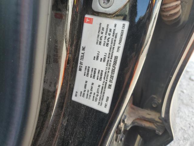 5YJ3E1EBXJF068095 - 2018 TESLA MODEL 3 BLACK photo 13