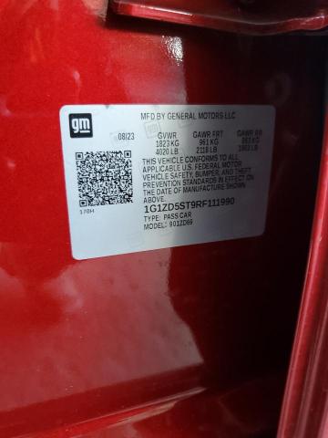 1G1ZD5ST9RF111990 - 2024 CHEVROLET MALIBU LT RED photo 12