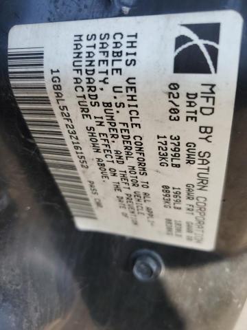 1G8AL52F23Z161552 - 2003 SATURN ION LEVEL 3 MAROON photo 12