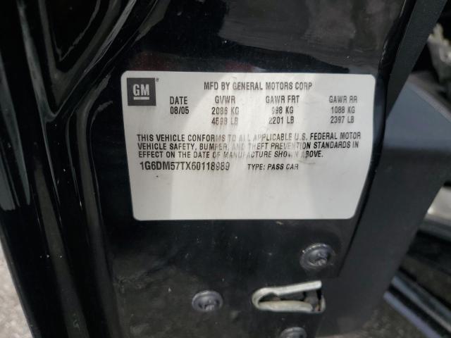 1G6DM57TX60118989 - 2006 CADILLAC CTS BLACK photo 12